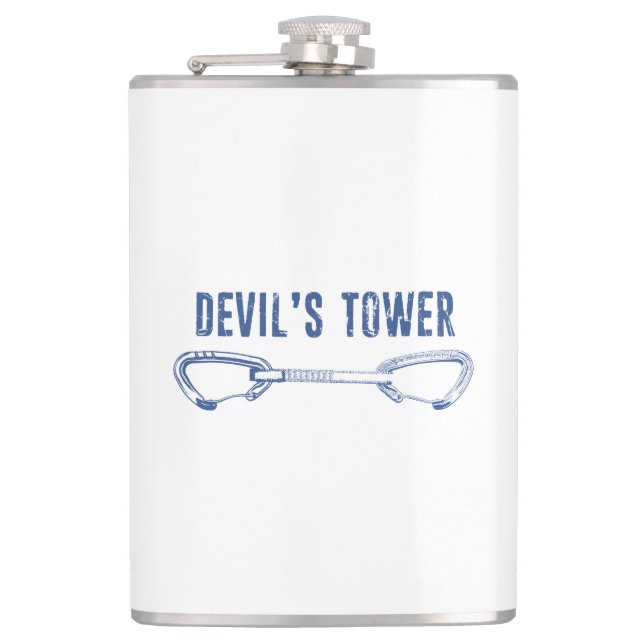 Devil's Tower Climbing Quickdraw Flask (Front)