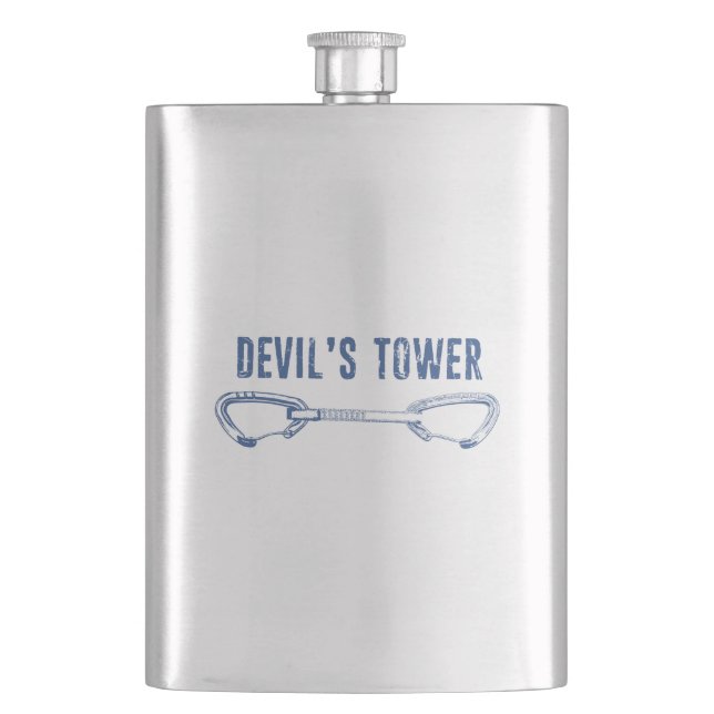 Devil's Tower Climbing Quickdraw Flask (Front)