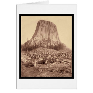 Devil's Tower from West Side WY 1890 Cards