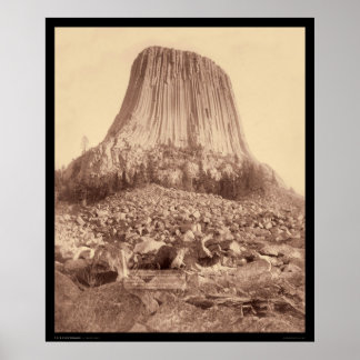 Devil's Tower from West Side WY 1890 Poster