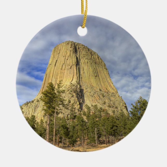 Devils Tower National Monument Ceramic Ornament (Front)