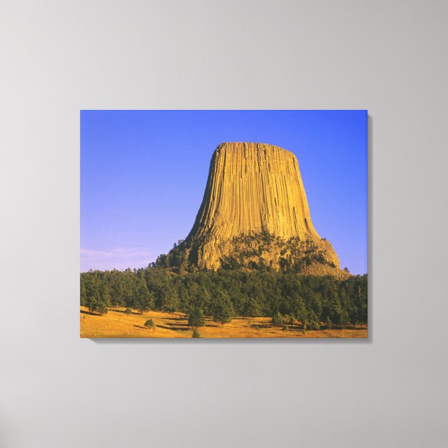 Devils Tower National Monument in Wyoming Canvas Print (Front)