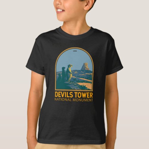 Devils Tower National Monument Prairie Dog Vintage T_Shirt