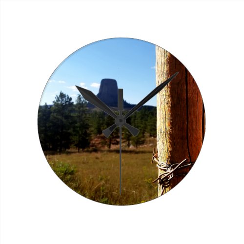 Devils Tower National Monument Round Clock