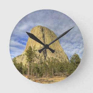 Devils Tower National Monument Round Clock