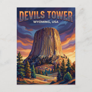 Devils Tower National Monument USA Postcard