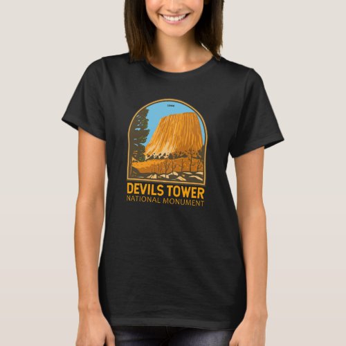 Devils Tower National Monument Wyoming Emblem T_Sh T_Shirt