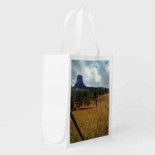 Devils Tower National Monument Wyoming Reusable Grocery Bag