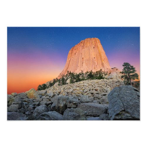 Devils Tower National Monument Wyoming USA Photo Print