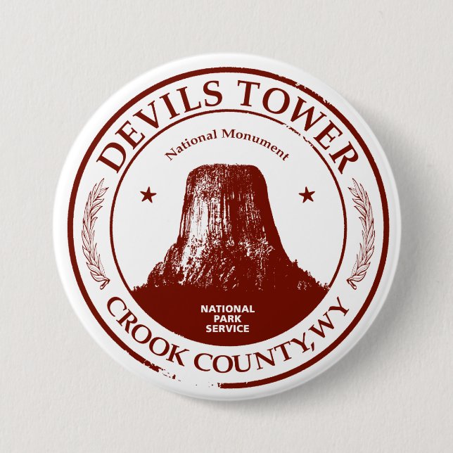 Devils Tower Pinback Button (Front)