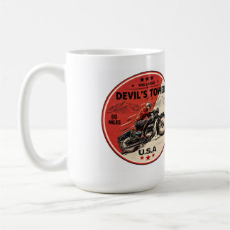 Devil's Tower Road - the lasso Motorcycle road tri Coffee Mug