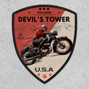Devil's Tower Road - the lasso Motorcycle road tri Patch