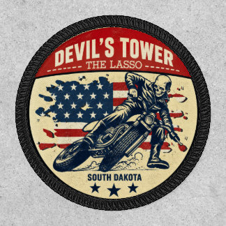 Devil's Tower Road - the lasso Motorcycle road tri Patch