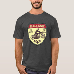 Devil's Tower Road- the lasso Motorcycle road trip T-Shirt