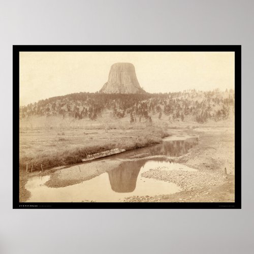 Devils Tower WY 1890 Poster