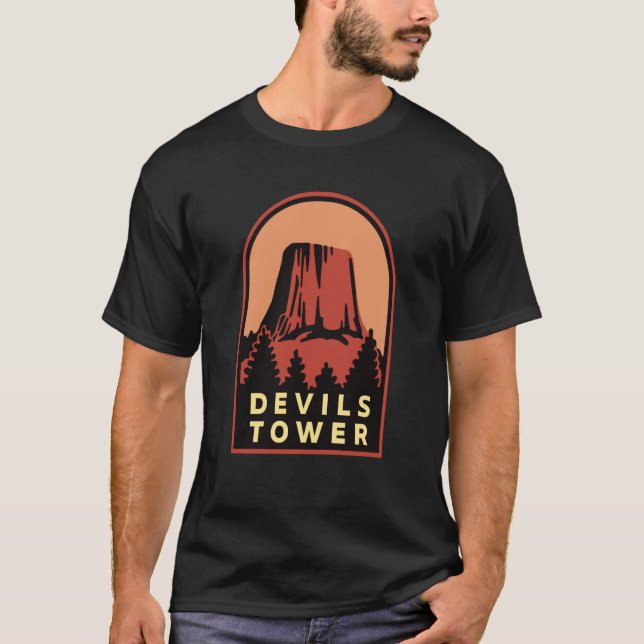 Devils Tower WY National Monument T-Shirt (Front)