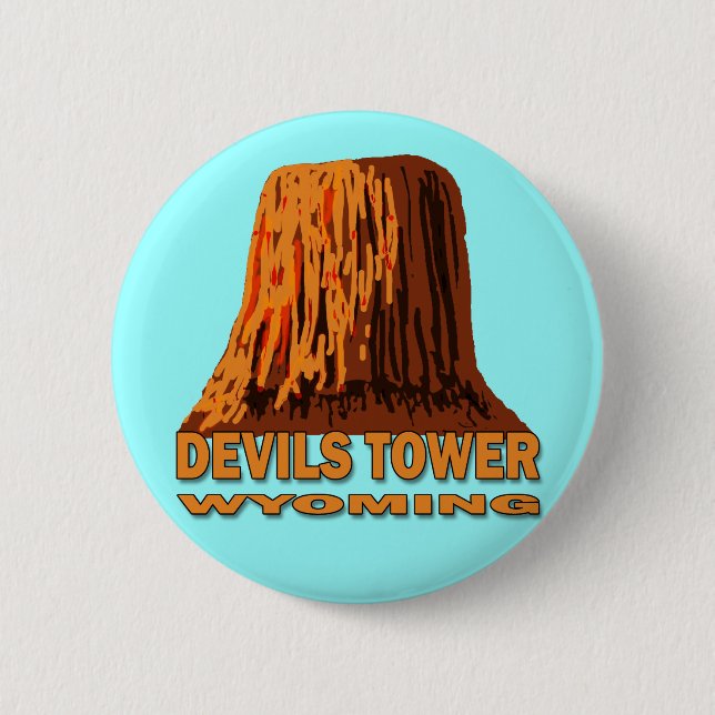 DEVILS TOWER WYOMING BUTTON (Front)