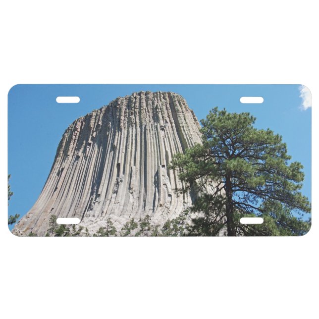 Devils Tower Wyoming License Plate (Front)