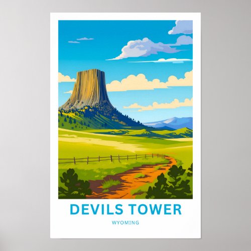 Devils Tower Wyoming Travel Print