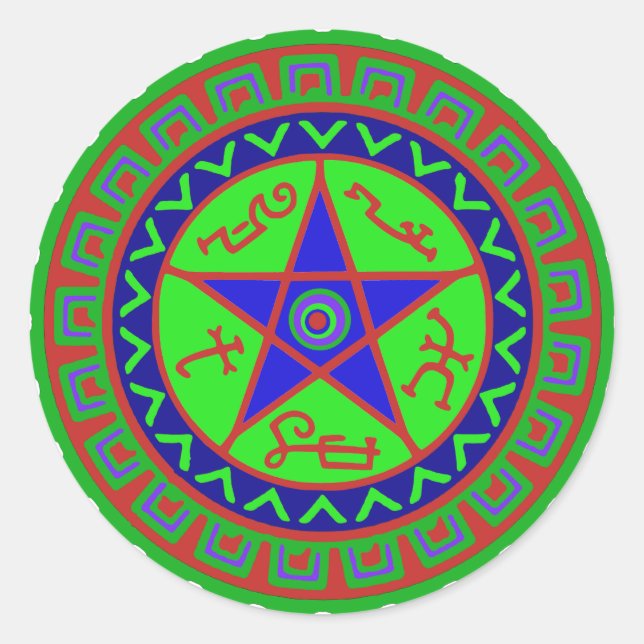 Devil's Trap Classic Round Sticker (Front)