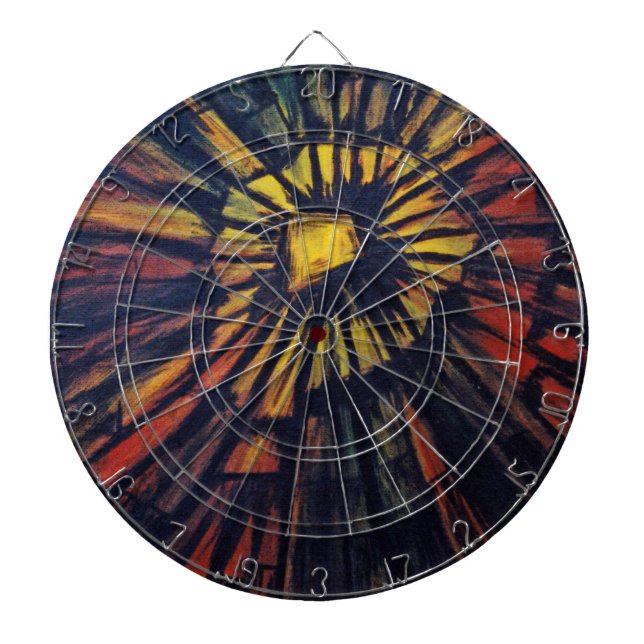 Devil's Web Dartboard With Darts (Front)