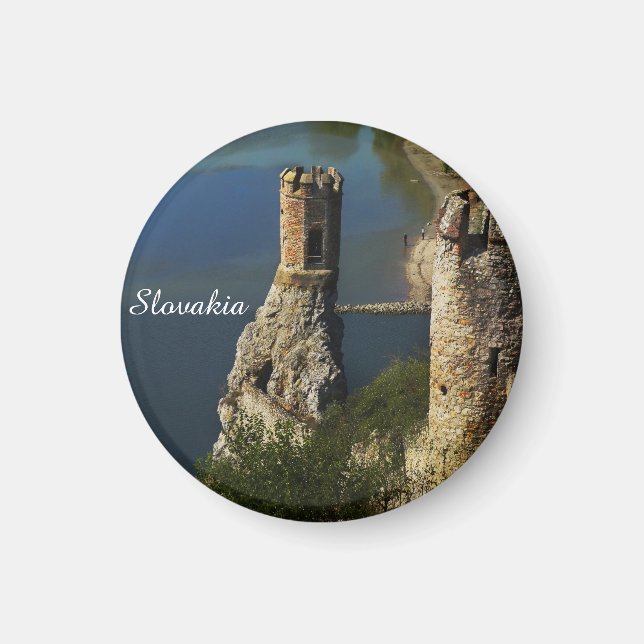 Devin Castle Slovakia Travel Maiden Tower Photo Magnet (Front)