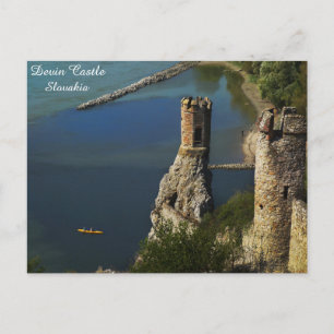 Devin Castle Slovakia Travel Maiden Tower Photo Postcard