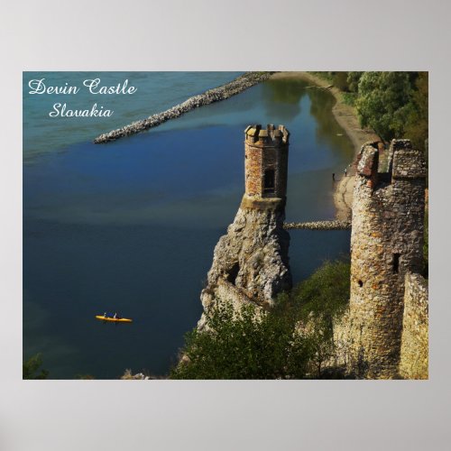 Devin Castle Slovakia Travel Maiden Tower Photo Poster