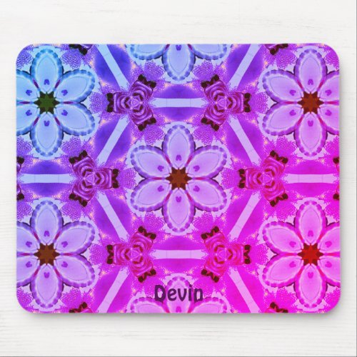 DEVIN  Ribbons and Bows Pattern  Personalised  Mouse Pad