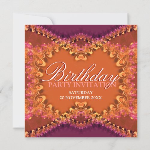 Devine Lace Frills Birthday Party Invitations