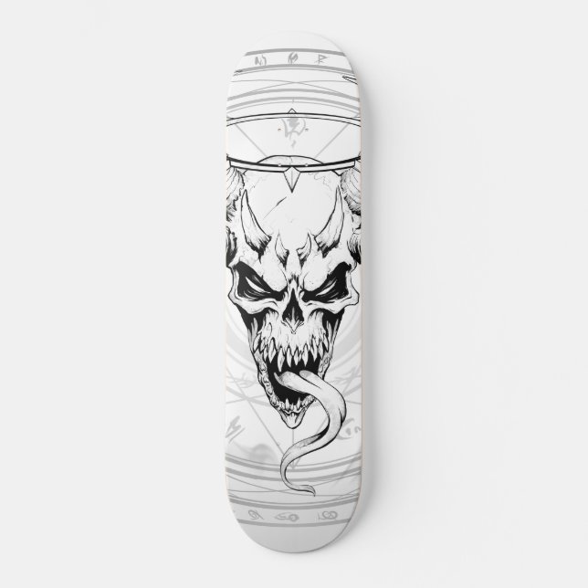 Devine Skull of Death (White) Skateboard (Front)