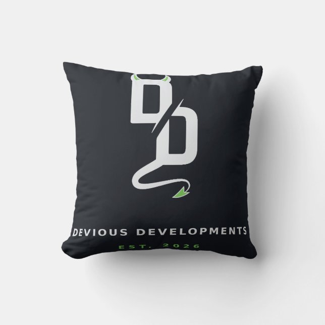 Devious Developments - Est. 2026 Throw Pillow (Front)