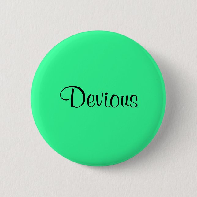 Devious Pinback Button (Front)