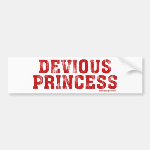 Devious Princess Bumper Sticker