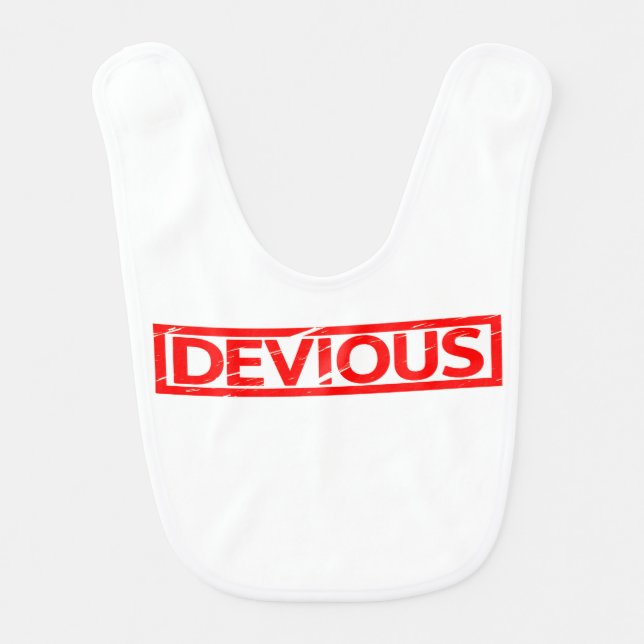 Devious Stamp Baby Bib (Front)