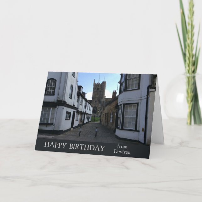 Devizes Wiltshire England Birthday card  (Front)