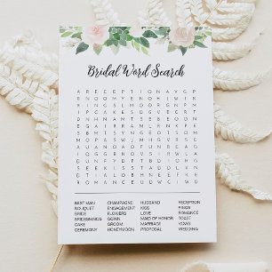 DEVON Bridal Shower Word Search Game Card