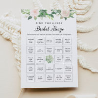 DEVON Floral Find the Guest Bridal Bingo Game
