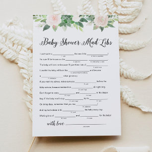 DEVON Greenery Baby Shower Libs Game Card