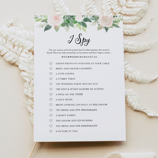DEVON Greenery I Spy Wedding Game Card (Creator Uploaded)