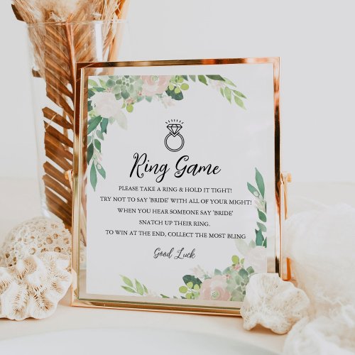 DEVON Greenery Ring Game Dont Say Bride Sign