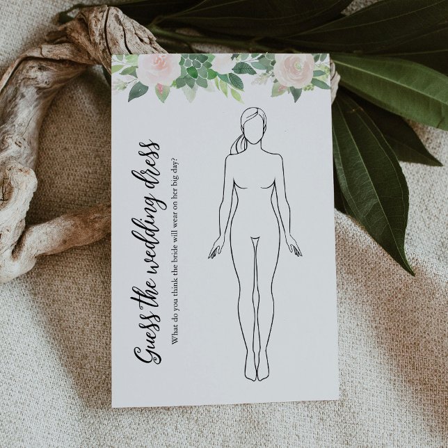 DEVON Guess The Dress Bridal Shower Game Card (Creator Uploaded)