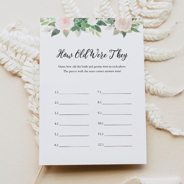 DEVON How Old Were They Photo Bridal Shower Game Invitation (Creator Uploaded)