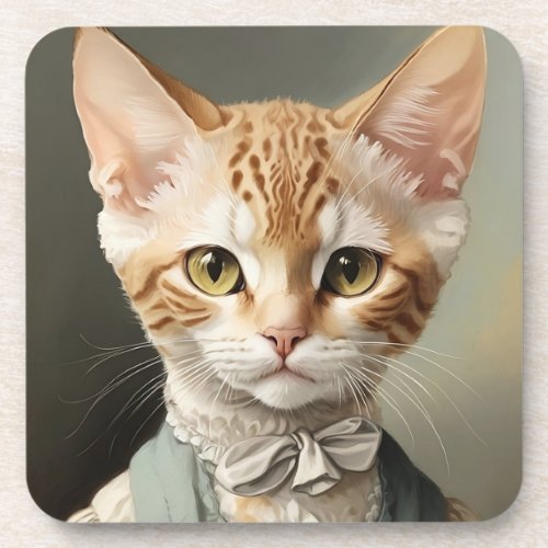 Devon Rex Cat Beverage Coaster