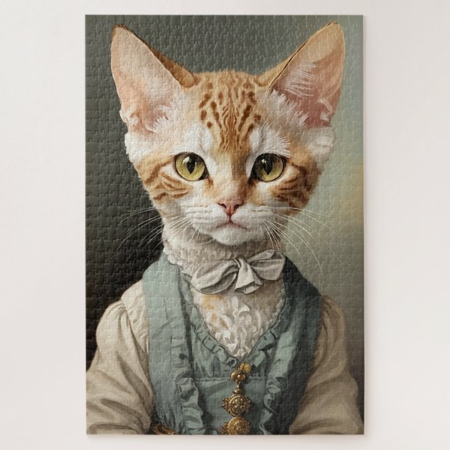 Devon Rex Cat Jigsaw Puzzle (Vertical)