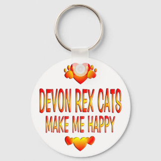Devon Rex Cat Keychain