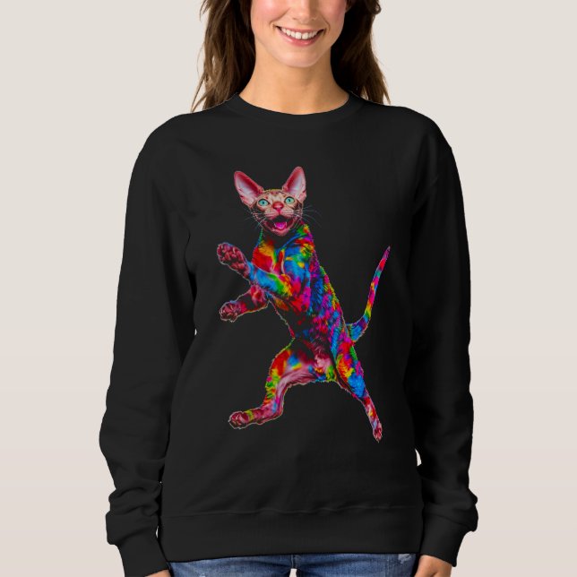 Devon Rex Cat Sweatshirt (Front)