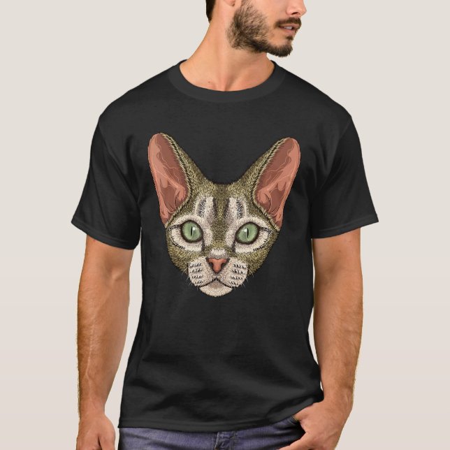 Devon Rex Face Cute Devon Rex Cat Breed Animal Kid T-Shirt (Front)