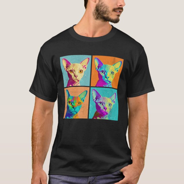 Devon Rex Pop Illustration Colorful Animal Women T-Shirt (Front)
