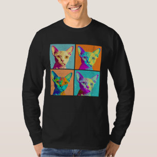 Devon Rex Pop Illustration Colorful Animal Women T-Shirt